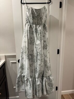 Dressy Group Dress in Sage Cotton Rose